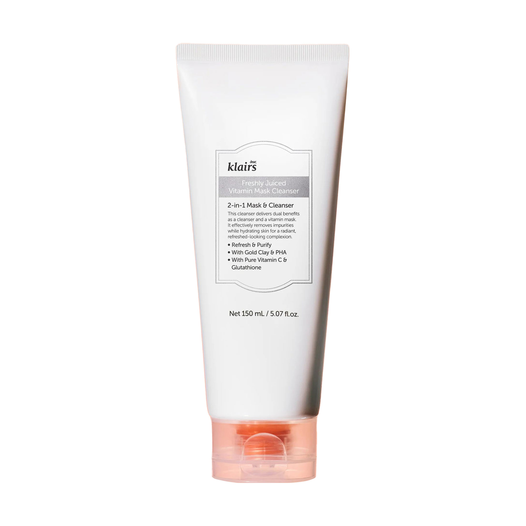 Очищувальна маска для обличчя Dear Klairs Freshly Juiced Vitamin Mask Cleanser з вітаміном С, 150 мл